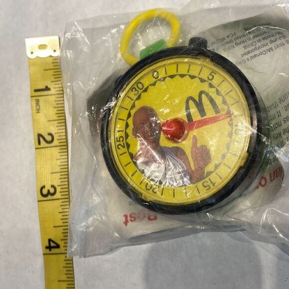 NIP Vtg Michael Jordan McDonald’s Happy Meal Toy Stopwatch 1991 NEW IN PACKAGE - Picture 5 of 5